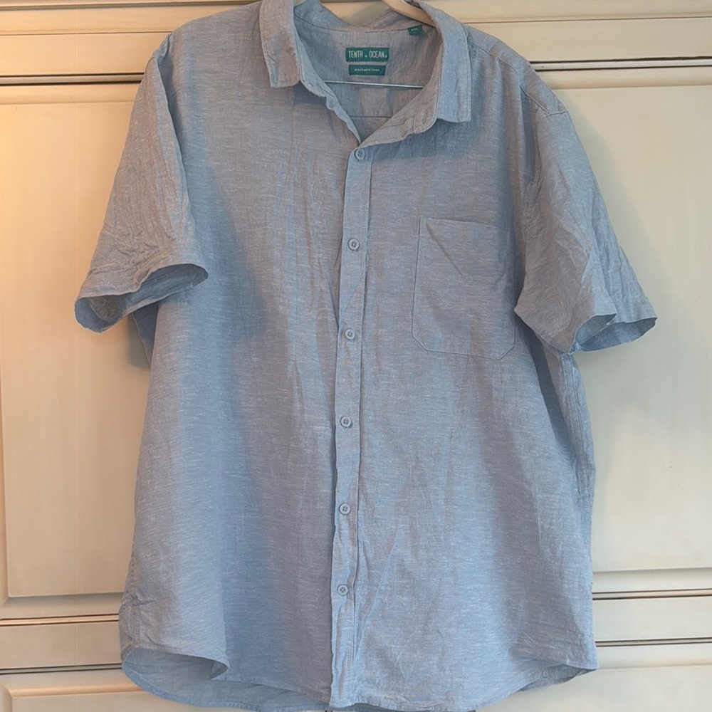 Tenth + Ocean Linen Button Down Shirt Size XXL
